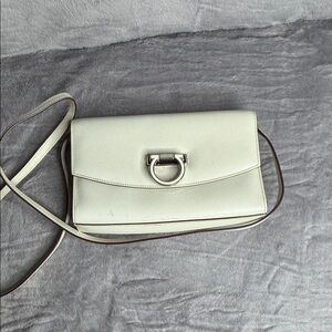 Salvatore Ferragamo Cream Crossbody Bag